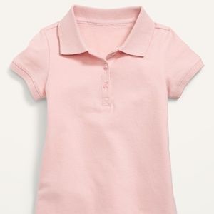 NEW Old Navy Uniform SS Pique Polo — Pink — 4T